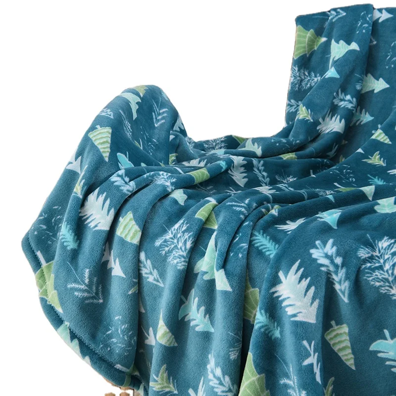 
100% polyester printed flannel throw/blanket 