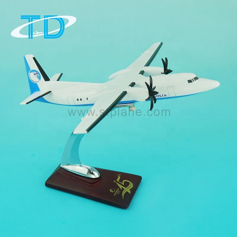 Aero Mongolia Fokker 50 1/105 24 см Plane Искусство ремесло модель самолета