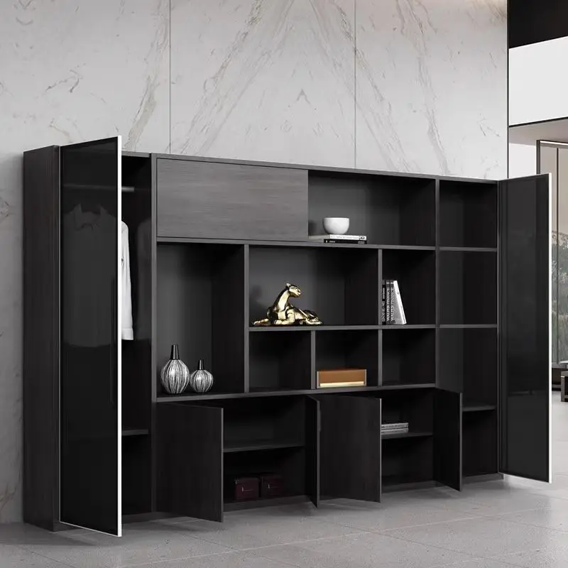 Wood Filing Cabinet Office Furniture Bookcase Matching CEO Office Desk