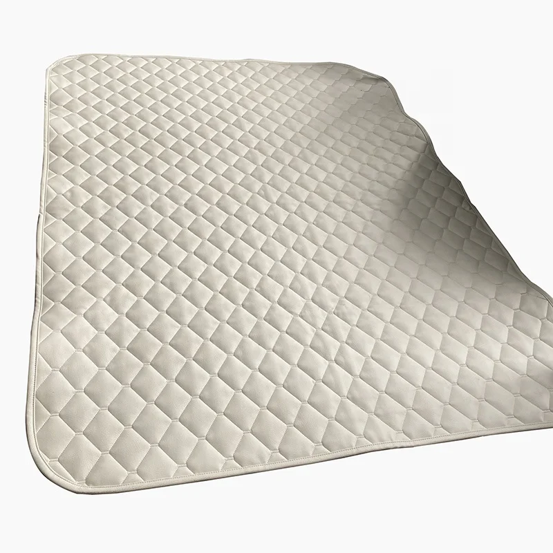 120*200cm Rectangle Waterproof Children Baby Play Quilted PU Vegan Leather Mat with Silk Cotton for Outdoor and Indoor
