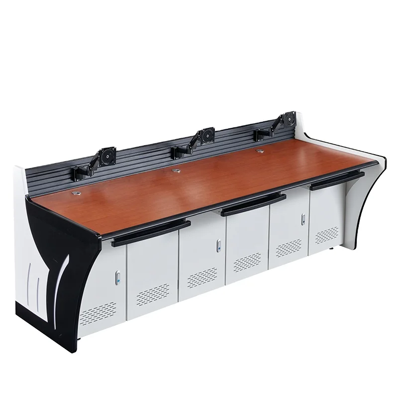 LED Light control room console 3 person table desk Command Center Monitoring Console can be combined length