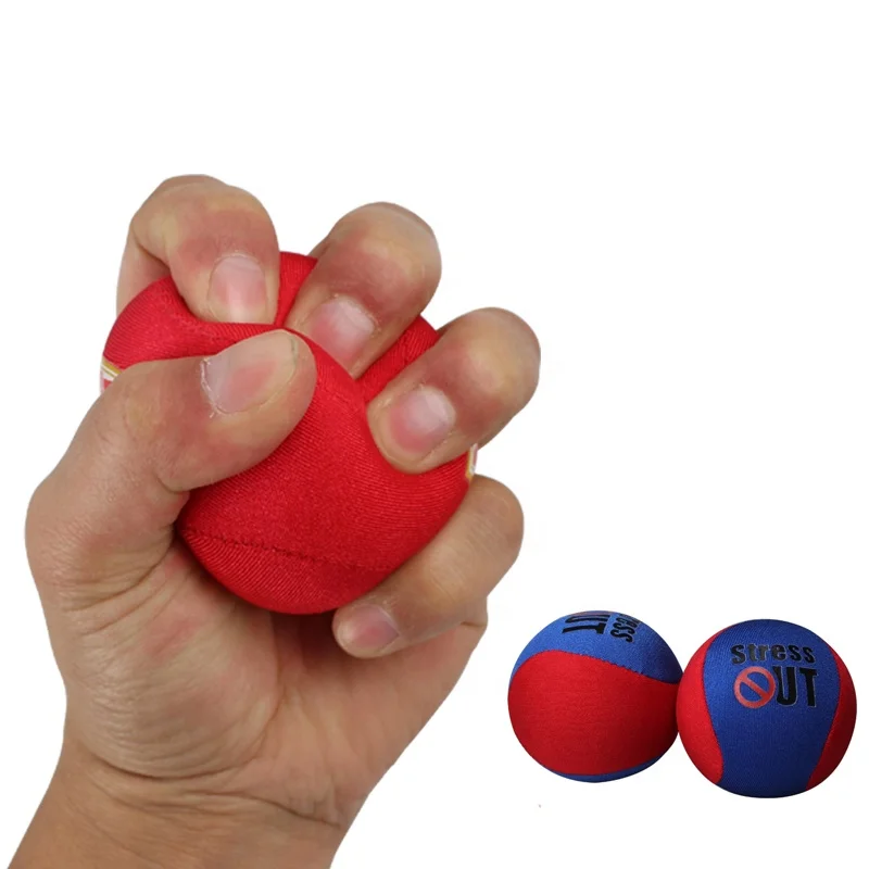 Factory Price Custom TPR Gel Stress Ball With Logo Printing Fabric Stress Reliever Fidget Toy Squishy Ball Squeeze