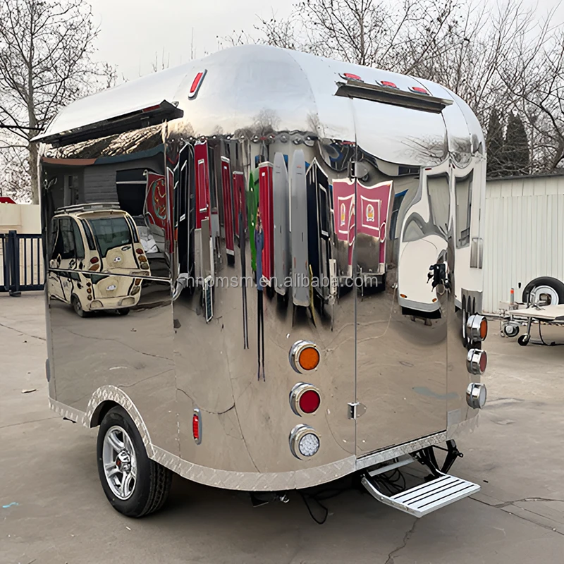 European Quality Stainless Steel Food Truck Wholesale Electric Food Truck Cart Airstream Trailer Food Airstream Trailers
