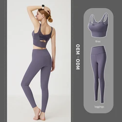 wholesale quick dry sport bra popular Women Seamless Activewear Fitness Gym Wear Sportswear Crop Top Yoga Set Leggings Set