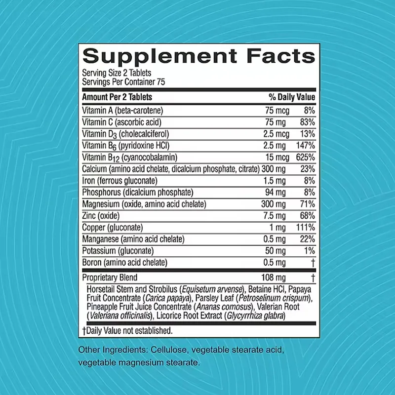 OEM/ODM Vitamin D3 B1 B6 B12 Tablets Vitamin Supplement Tablet Support Immune Health Supplement tablets