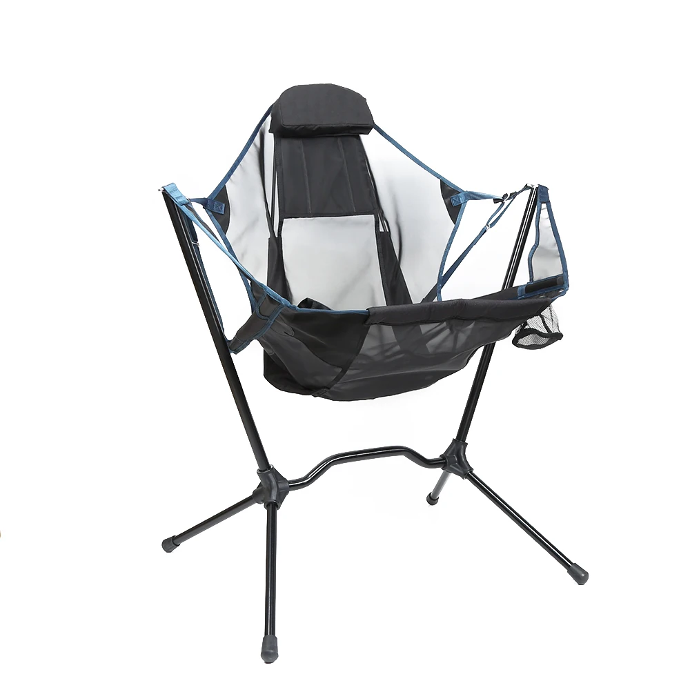 Relax Folding Recliners Camping Swinging Rocking Moon Chair for Outdoor Picnic