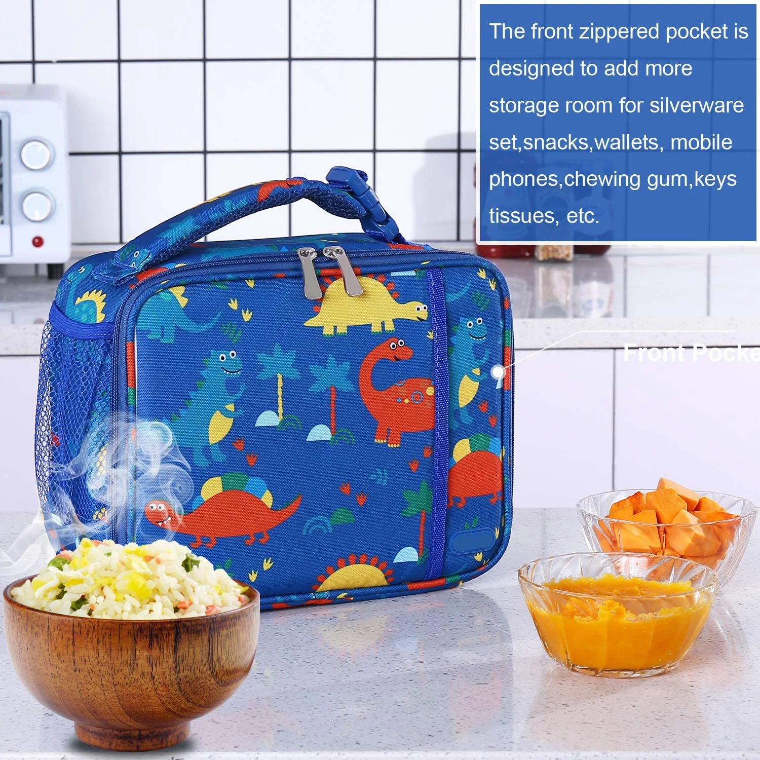Thermal Insulated Lunch Box Bag Tote Food Picnic Bag Milk Bottle Cute Cartoon Lunch Bag for Children