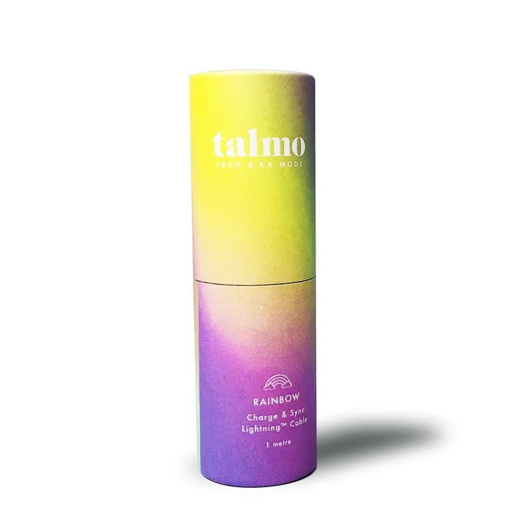 Custom printed eco friendly round cardboard electronic product USB flash drive paper tube packaging for data cable USB