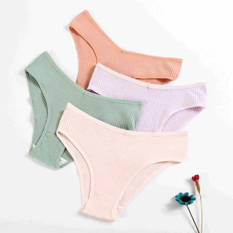 Hot Selling Cotton Underwear for Women 12 Pack Bikini Panties Breathable Ladies Invisible Hipster Briefs