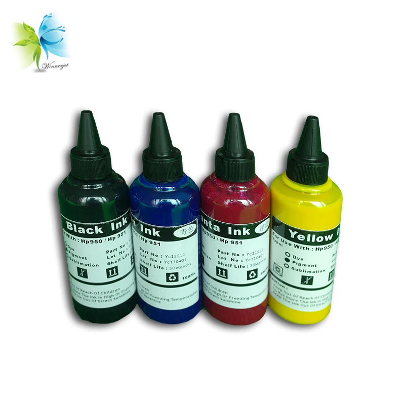 Pigment Ink 100ml For HP 932 933 950 951xl For HP officejet 7510 7512 Pro 8100 8600Plus 8615 8625 276dw printer