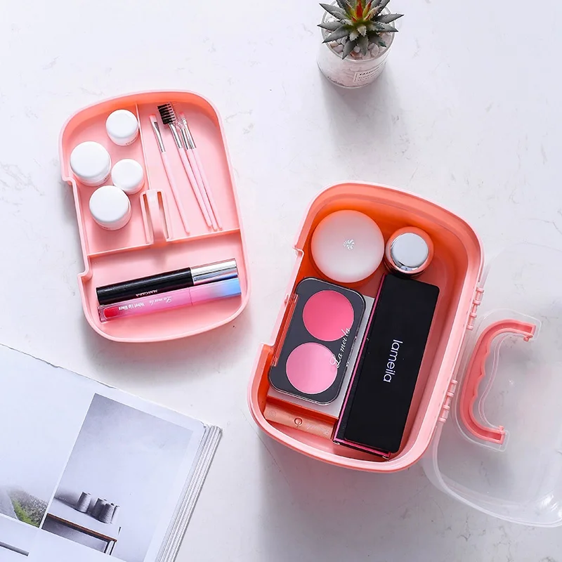 Healthcare travel portable plastic medicine box plastic storage medical  container first aid kit cosmetic box