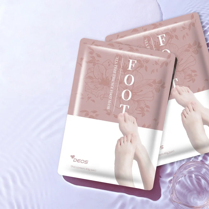 Repair Essence Foot Mask Low MOQ Tea Tree Foot Mask Glycerin Ingredients Plant Extract Foot Mask