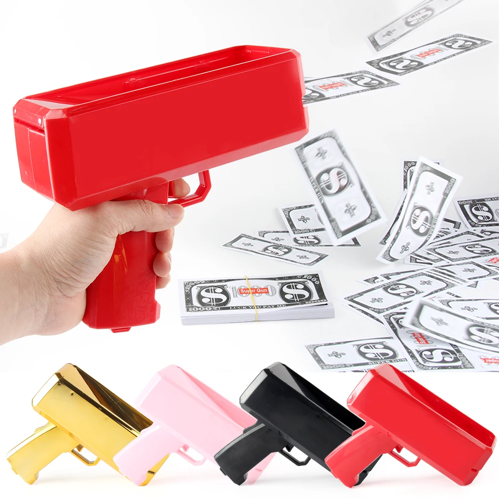 Gold Money Gun Cash Rain Dollar Bill Money Gun Shot Fashion Wedding Birthday Celebration Party Tools