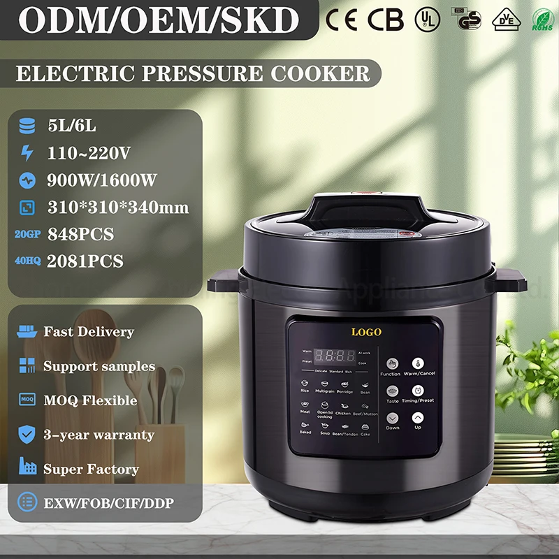 Factory Price 5L 6L electric Steamer 11 Preset Menu Digital Slow Smart pressure cooker Rice cookers electric
