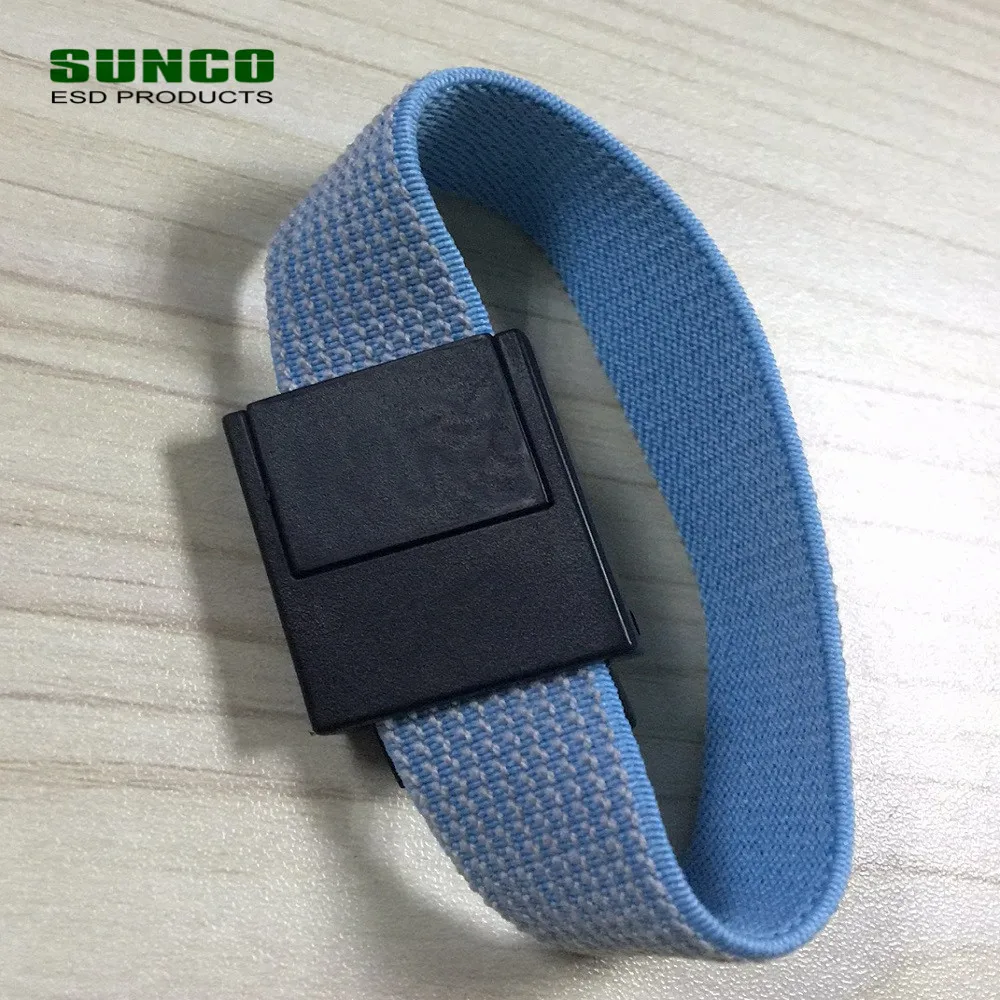Blue adjustable ESD Anti-allergic Bracelet anti static Wrist Strap