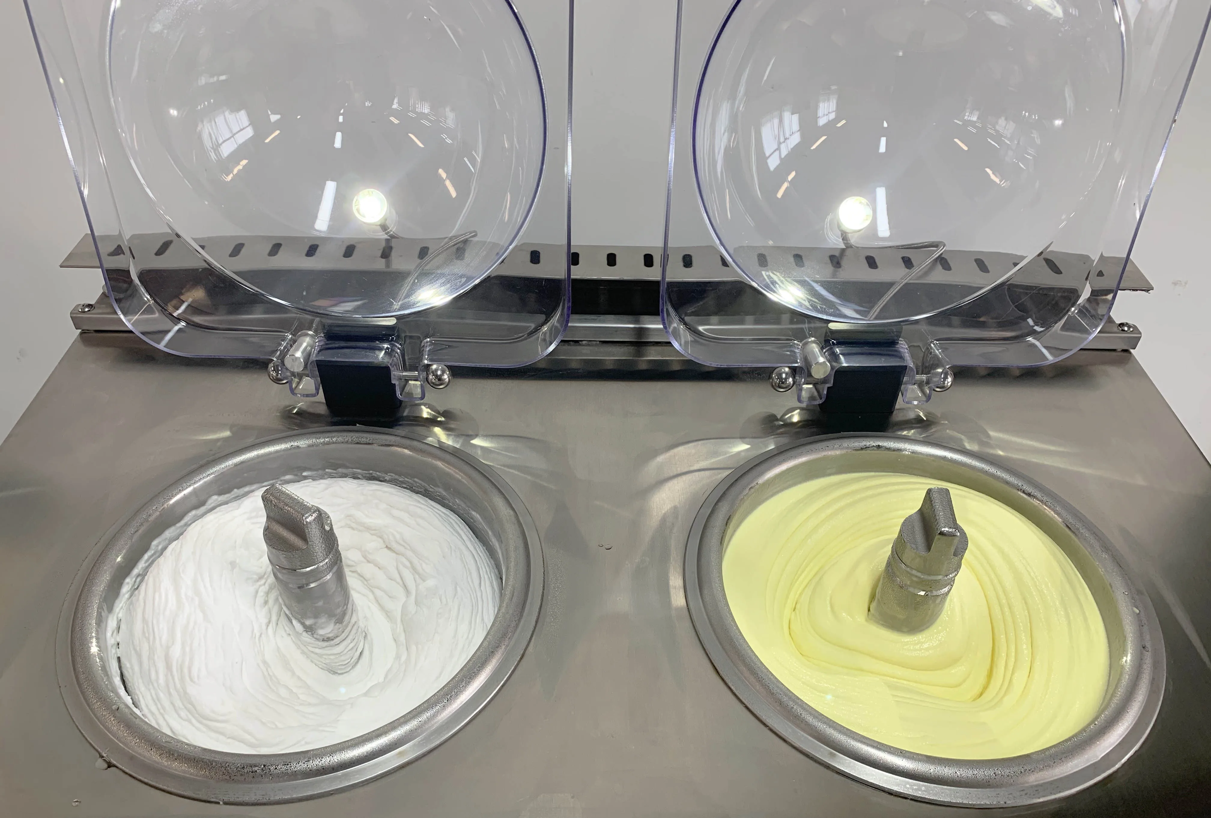 Doubul  head  gelato machine  Commerical Stainless steel cylinder hard ice cream machine Frozen Maker Italy Ice Cream Machine