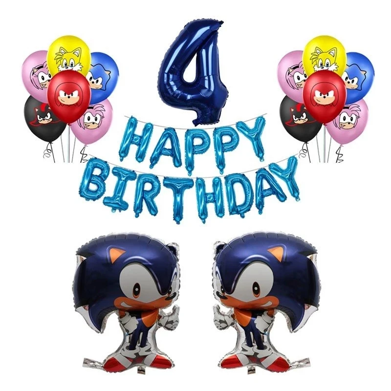 
Cartoon Hedgehog Aluminum Foil Balloon Set 30inch Gold Blue Number Balloon Kids Birthday Party Baby Shower Decoration Supplies 