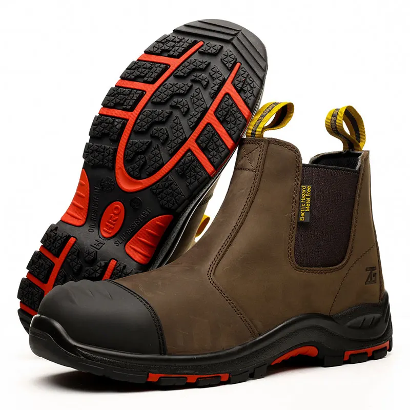L603 brown Zapatos De Seguridad Con Puntera De Acero A La Mod Gaomi Safety Shoes Honeywell Safety Shoes Leather
