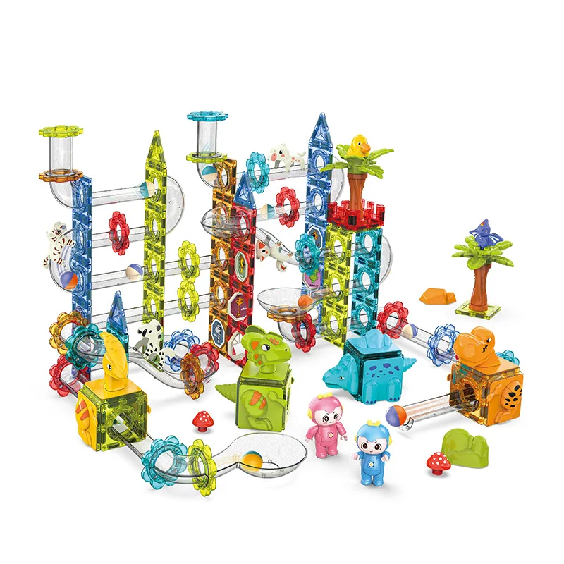 LIGHT MAGNETIC BLOCKS 81PCS 120PCS 176PCS 228PCS 3d Magnetic Marble Run Set Magnetic Roller ball track building block