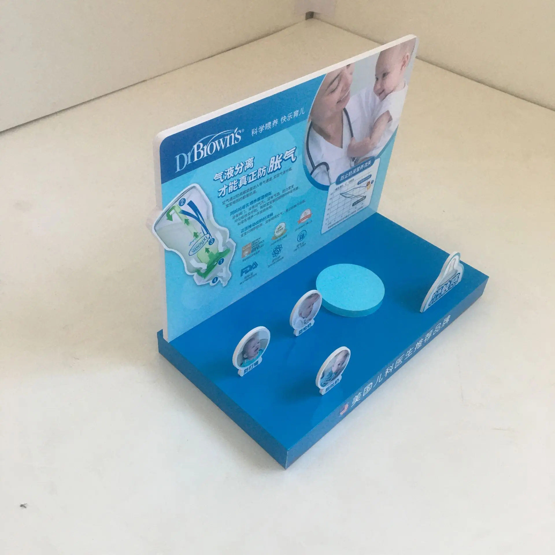 Factory price forex counter display/counter pvc foam board display/store display standee