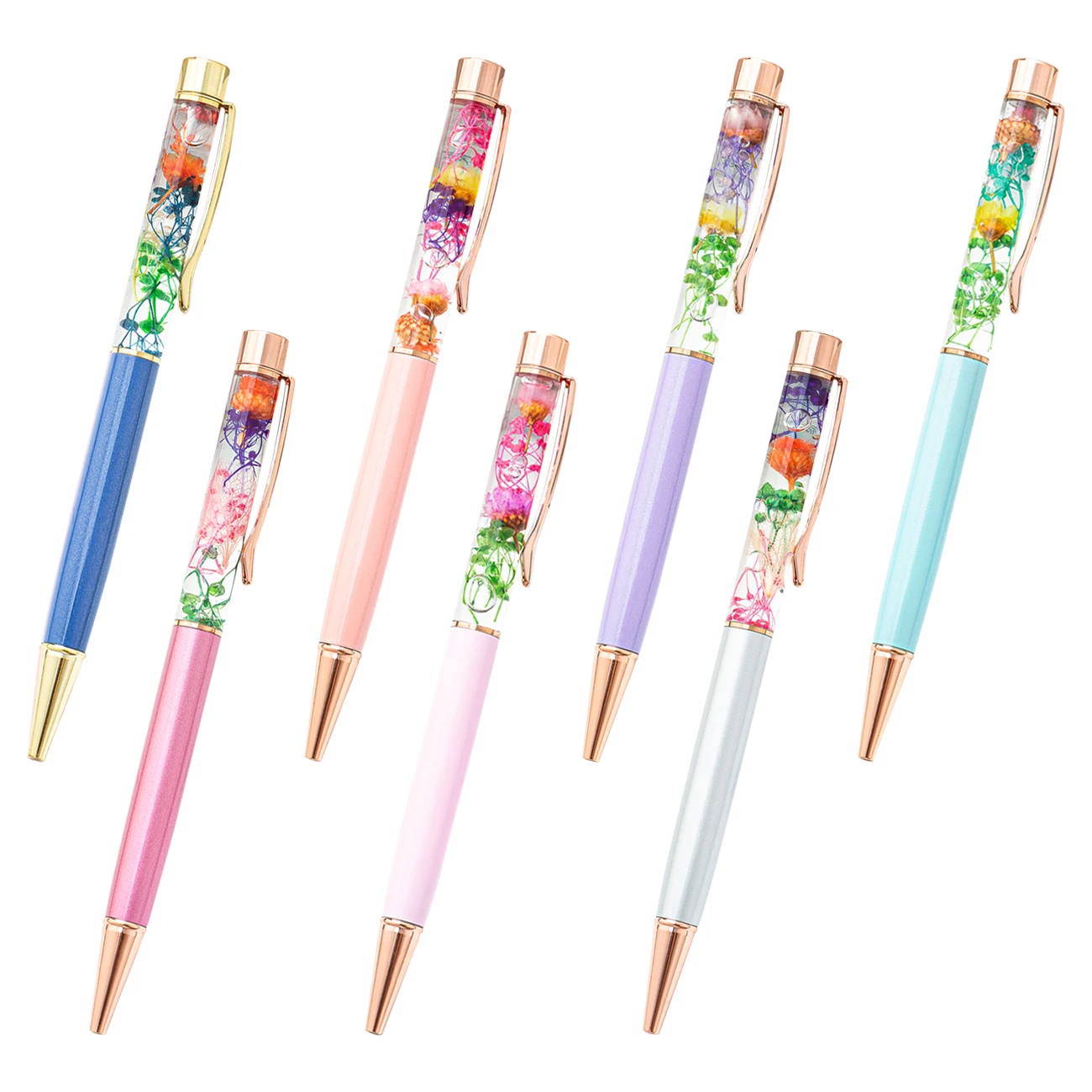 Factory direct sales immortal flower series handmade DIY pen metal pen wholesale advertising ballpoint pen for promotion