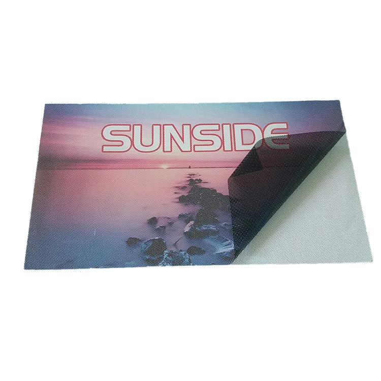 Free Samples  - Hot Glass Sticker One Way Vision See Through Vinyl Outdoor Perforated Vinyl Window Film