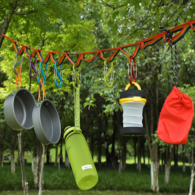 Outdoor Tent Lanyard Secure Heavy Duty Hammock Tree Sets Hanging Camping Equipment for