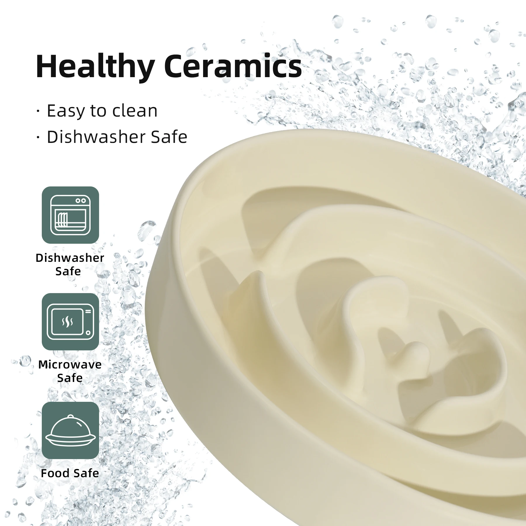 Slow Raised Ceramic Dog Bowl Food Dog Pot Anti Choking Prevent Obesity Pet Feeder For Medium Dog Plate Cross Border Supplier