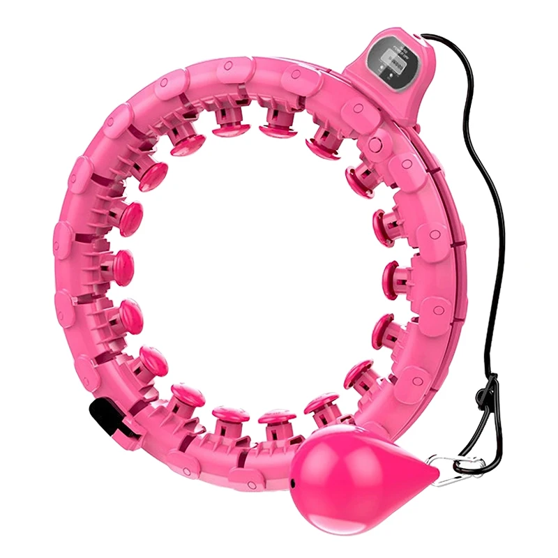 Intelligent Detachable Splicing Waist Slimming Portable  Hula Circle Hoop with Exercise Ball