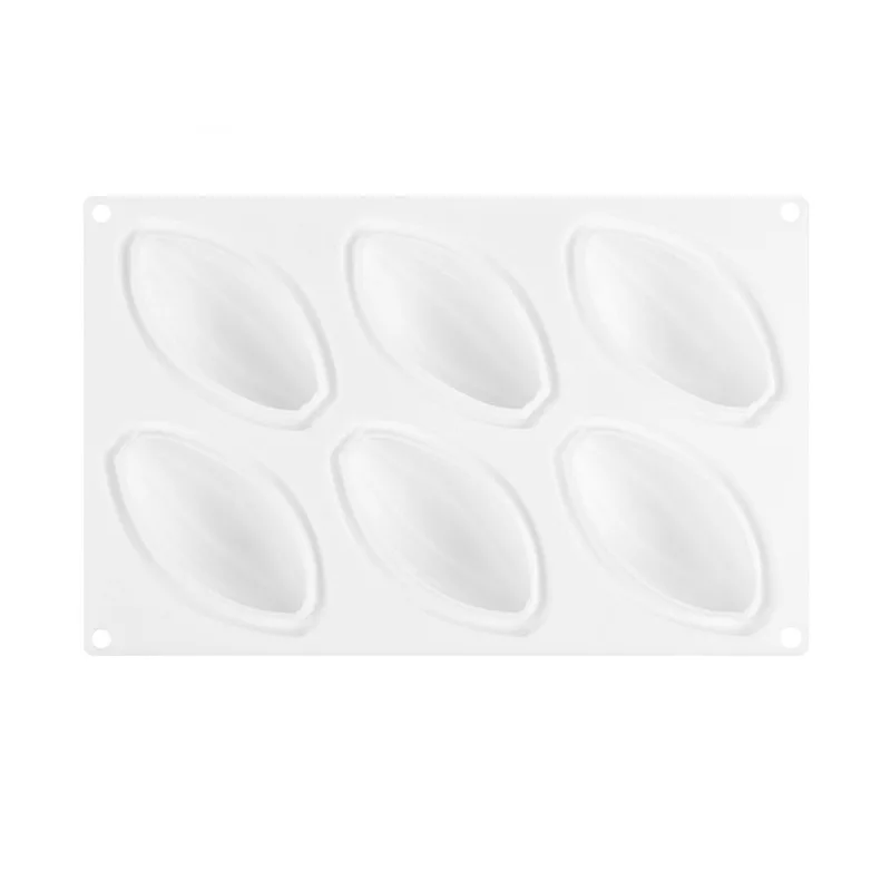 6 cavity silicone cacao pods shape design mould chocolate mold for diy baking candy cookies