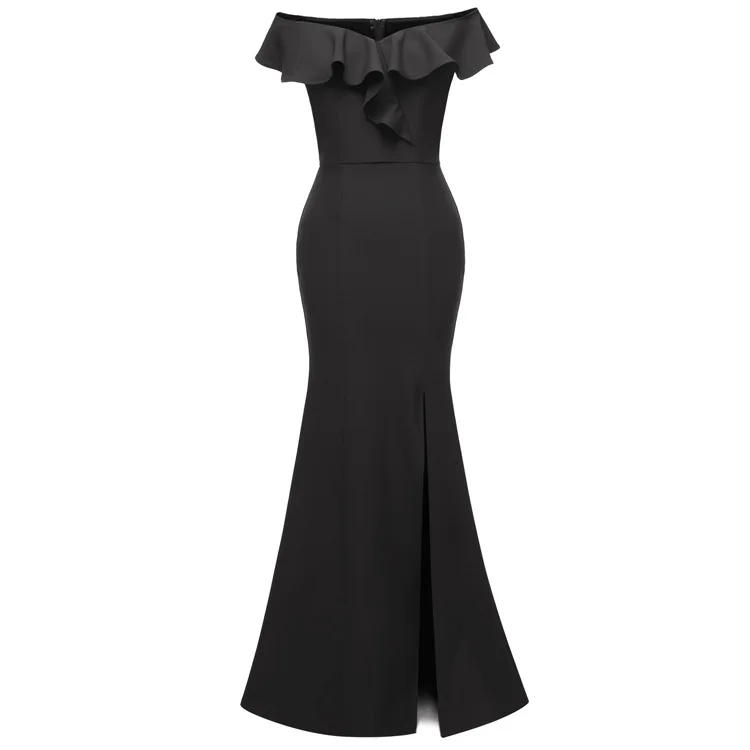 2020 Plus size female slim one-shoulder long skirt bridesmaid group light dress peach mermaid bridesmaid dress