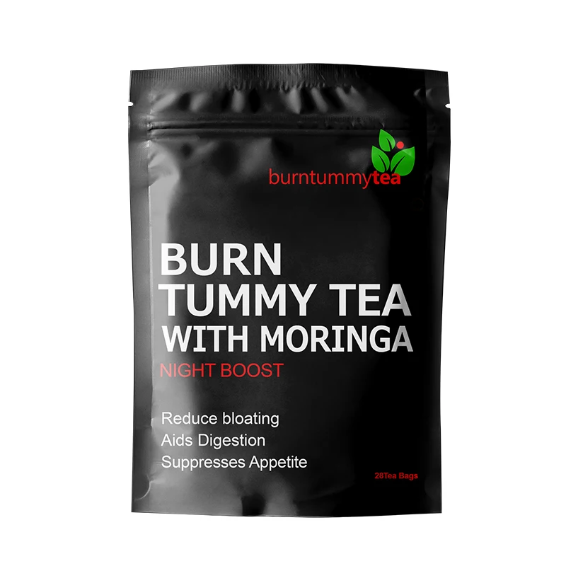 28 Days Burn Tummy Tea with Moringa Wins Town Organic Detox Herb & Vitamin Sachet Diet Herbal Tea Bag for Flat Tummy