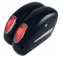 LN Black Universal Motorcycle Hard Saddlebag Saddle bags Trunk Bag Luggage