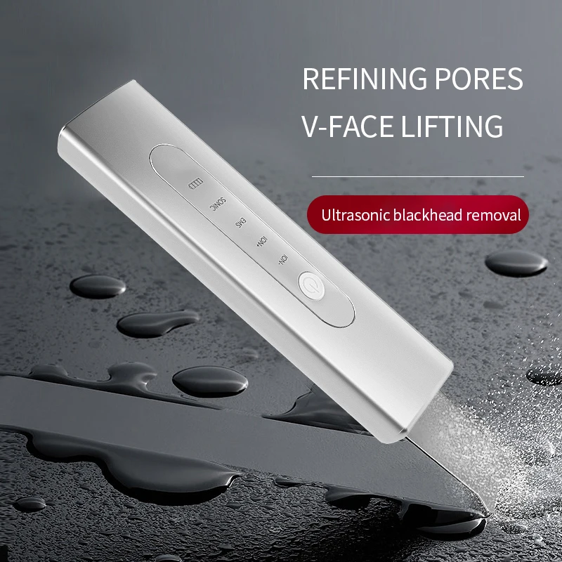 Professional efficient ultrasonic facial skin scrubber deep exfoliator and blackhead cleaning