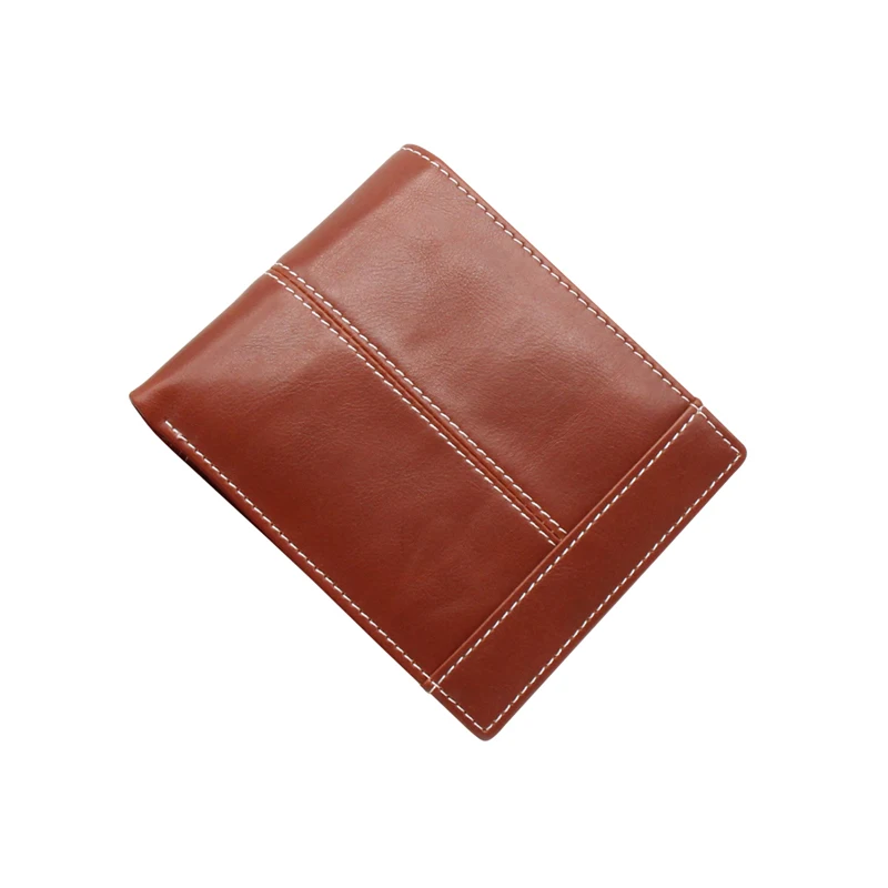 Oil waxy pu leather wallet quality leather id card wallet man manufacturer