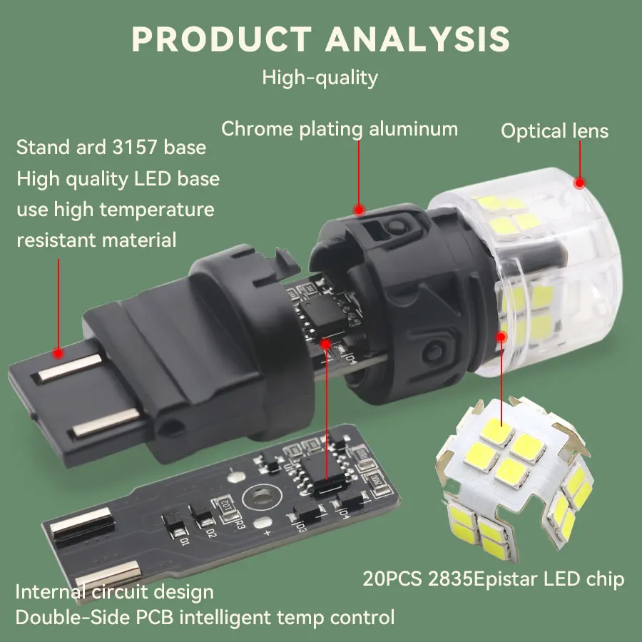 SEKO 3157 LED Bulbs Switchback 3157 LED Turn Signal DRL Reversing Light 3156 3157 P27/5W Led Lamps