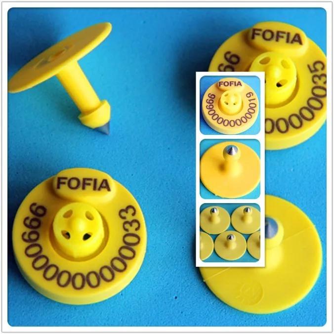 Chip Animal Ear Tag 134.2khz FDX-B Rfid Cattle Ear Tag TPU Livestock Sheep Goat Cow Ear Tags