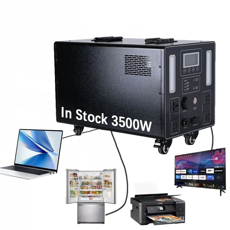 Golden Supplier Portable Outdoor Power Station 3000W 4000w Lithium Ion Battery Uninterruptible Power Supply For Family House