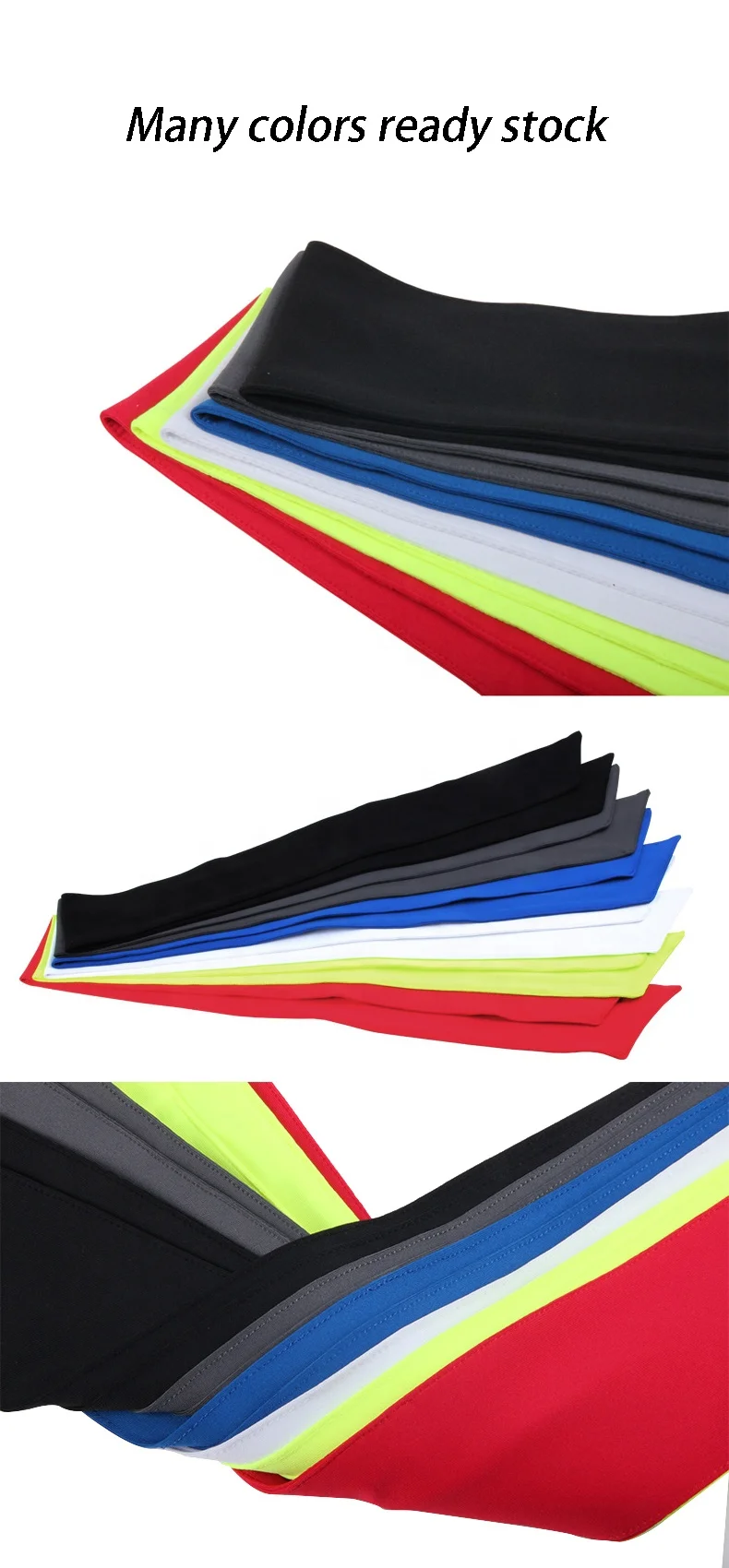 wholesale long custom logo elastic high quality tie back tennis headband