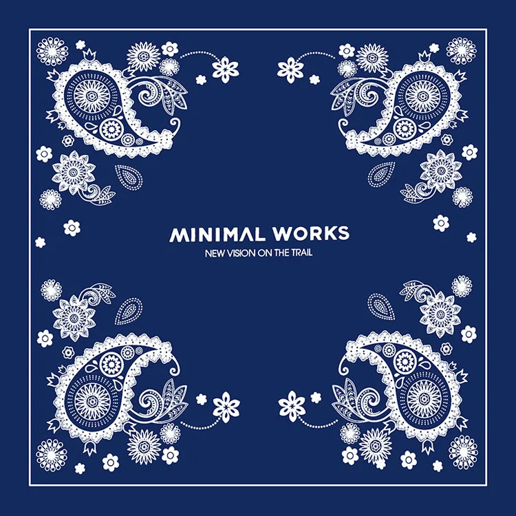 Wholesale Outdoor Sports Hip Hop Dress Up Riding Magic Bandana Cashew Flower Custom Cotton Square Scarf