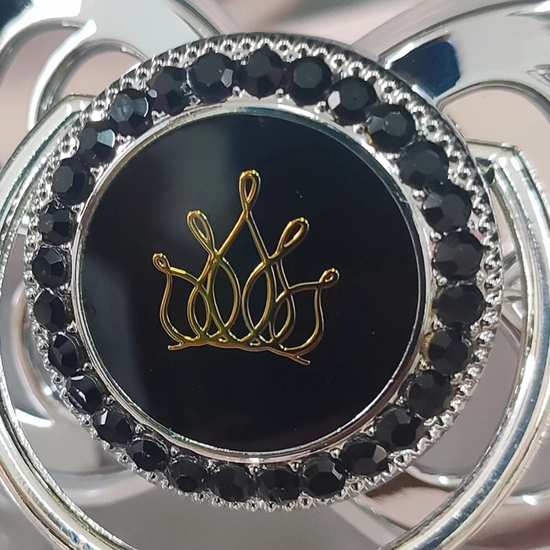 Dollbling Silver Plated Italy Designer Crown Silicone Nipple Pacifier for New Born Baby