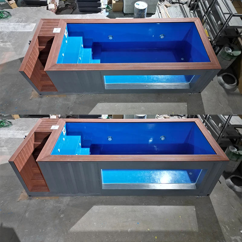 Professional Large Building Family 15ft 40ft 20ft Container Pool Fiberglass Above Ground Swimming Pool for Adults