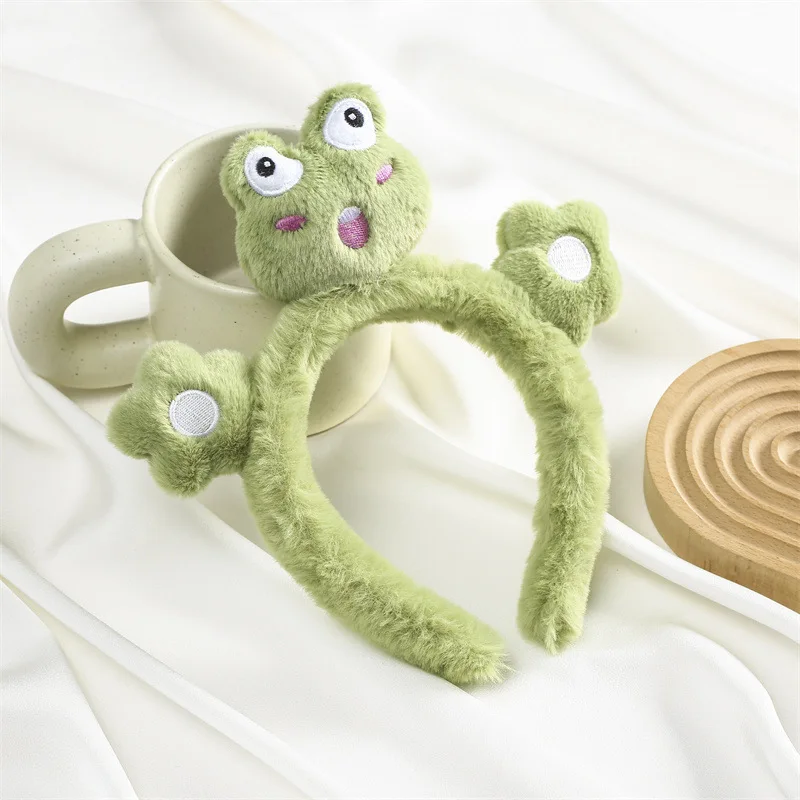 Funny Frog Makeup Headband Wide-brimmed Elastic Hairbands Cute Girls Hair Bands Women Hair Accessories Girls Hairband