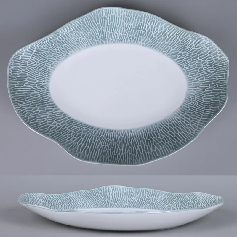 PITO New Arrival Ceramic Porcelain Stoneware Dinnerware Set Blue Japanese Style Serving Tableware Set for HoReCa  Restaurant