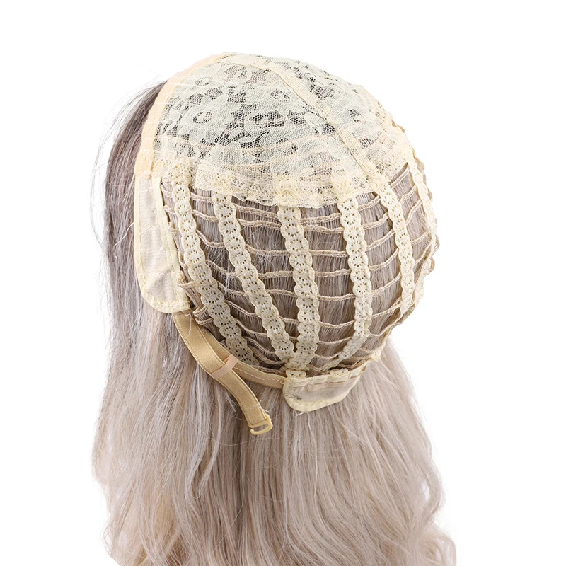 Water Wave Synthetic Hair Wigs Matte Full Lace Cheap Wholesale 10 Colors Elastic Lace Long Hair Wig for Caucasian Women 65cm