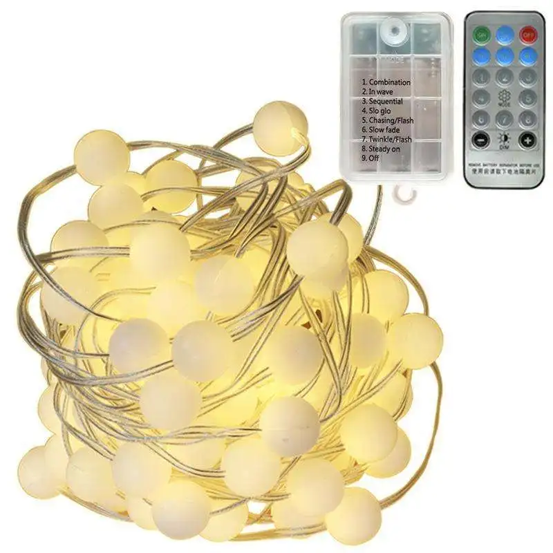 Round Ball Lamp String Thread Christmas Decorations Snow Ball String Light