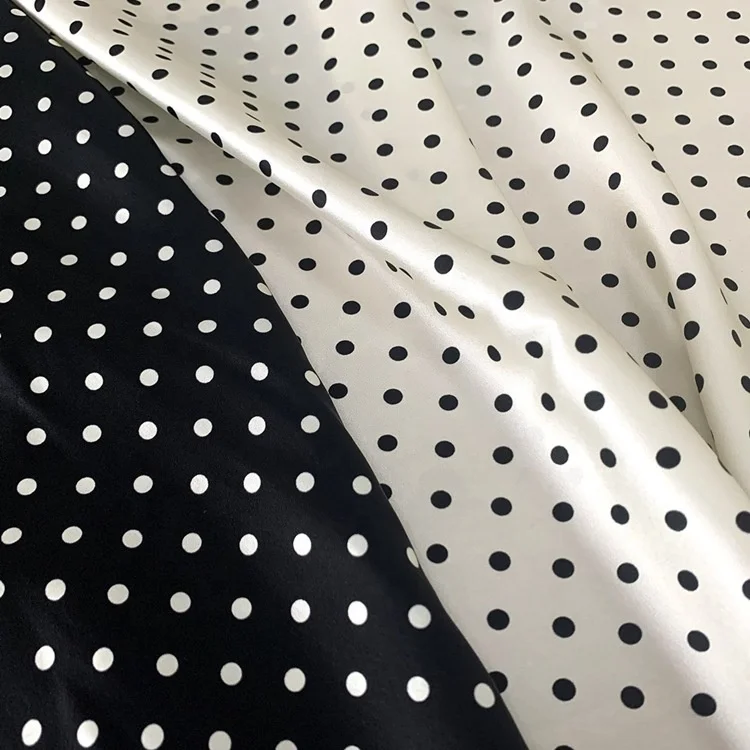 100% silk  satin digital printed silk satin fabric  circle design printed silk fabric