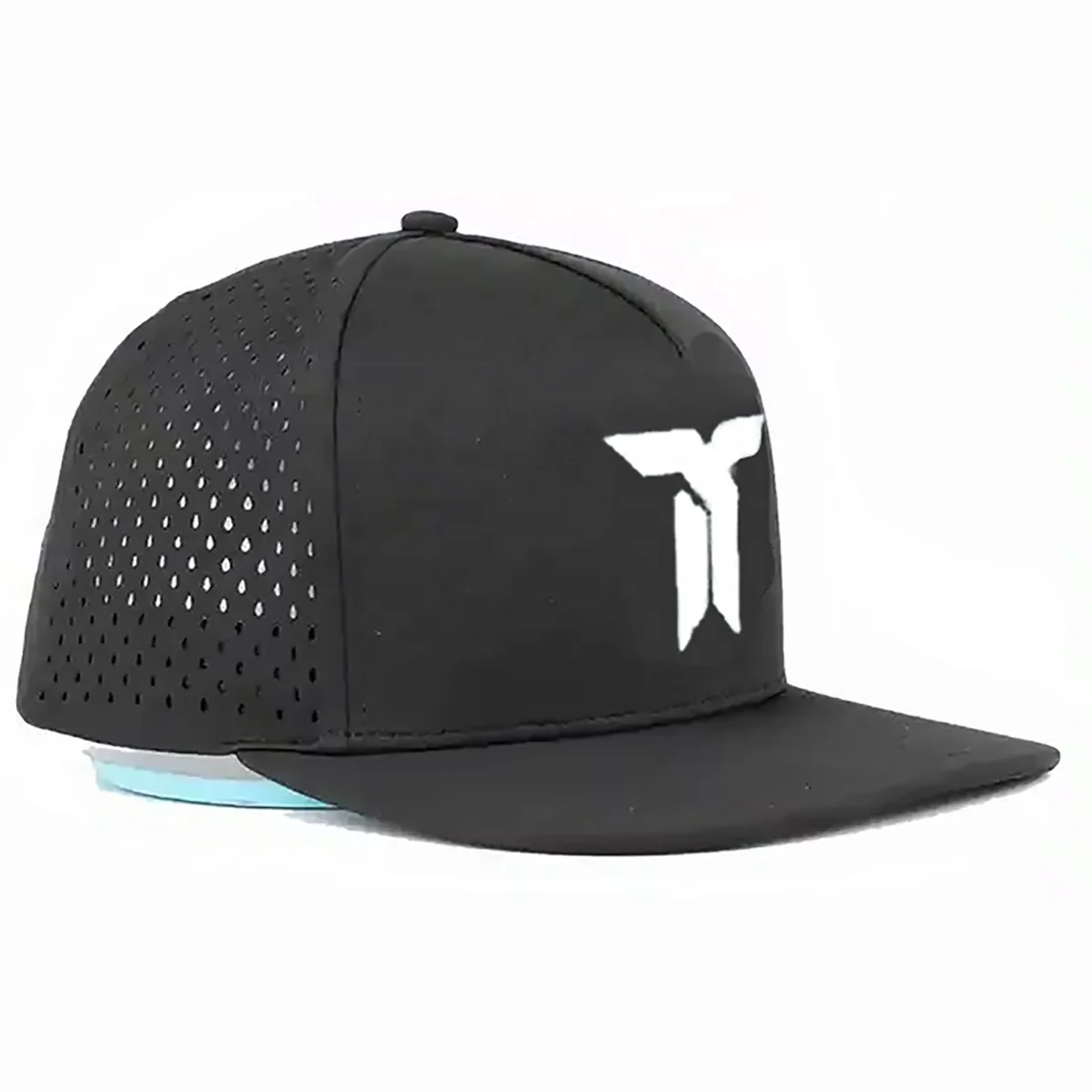 custom mens Laser Cut Hole Sweat Waterproof TPU 3D raised print printing Float 5 panel Golf snap back Snapback Caps Hats for men