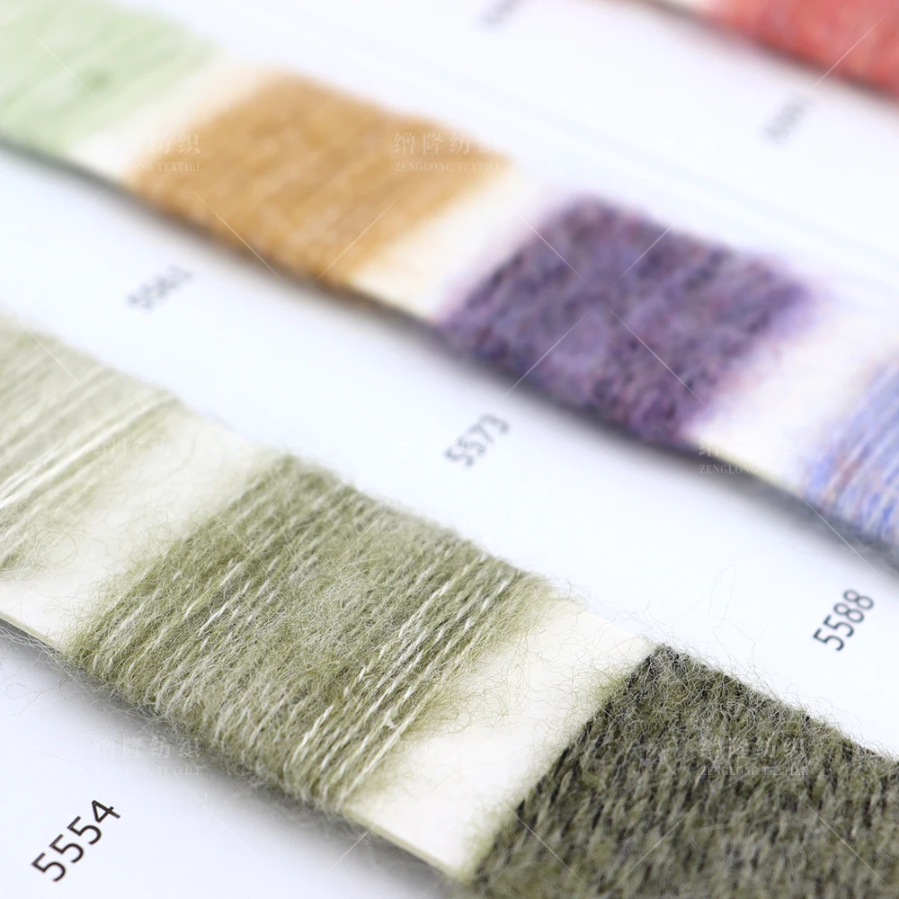 1/5.5NM 78% Polyester 22% Acrylic blended melange yarn crocheting knitting spun dyed textile yarns