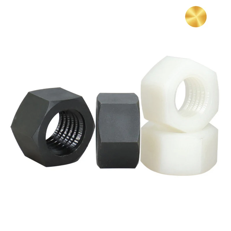 M2 M3 M4 M5 M6 M8 Black white nylon Hex Nuts PA 66 Standard Fastener DIN 934 for Bolt Screws